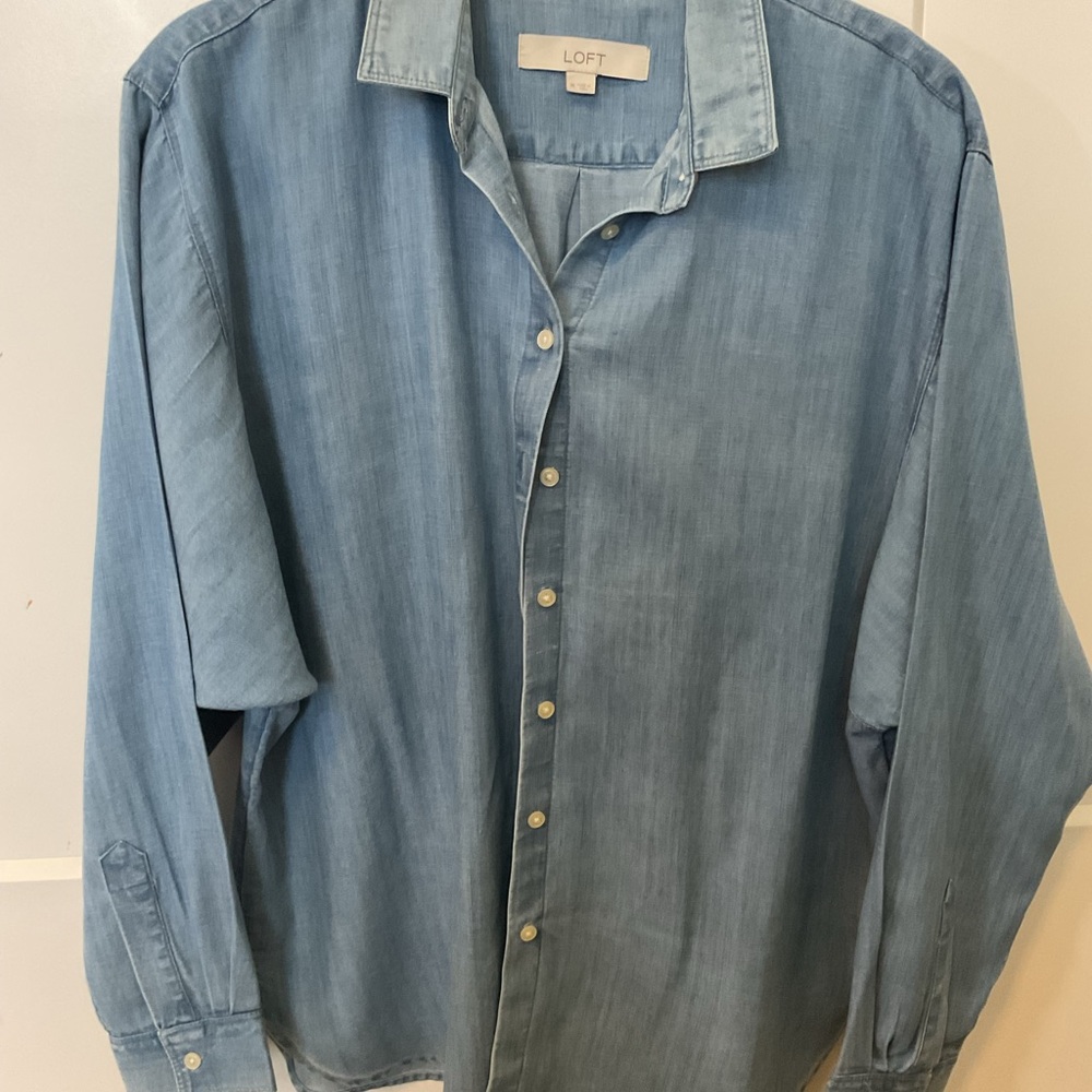 LOFT Men's Blue Shirt